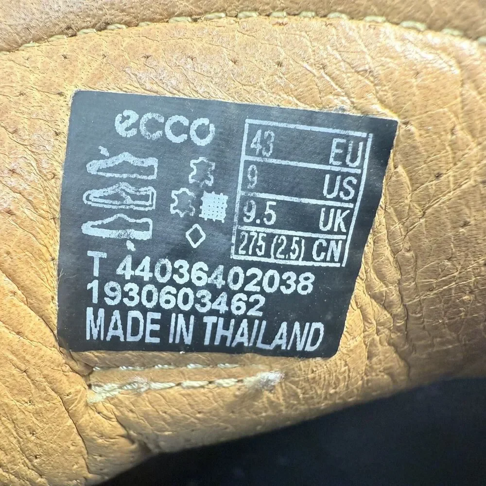 ECCO Shoes Mens 9 Soft 7 Casual Low Sneakers 44036402038 Gray Leather Lace Up